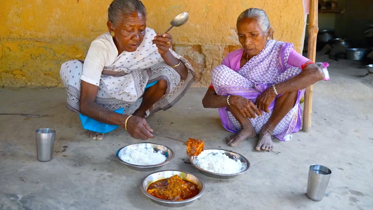 Poched EGG Curry recipe | ANDA curry | Poched ANDA curry cooking by tribe grandmothers in village