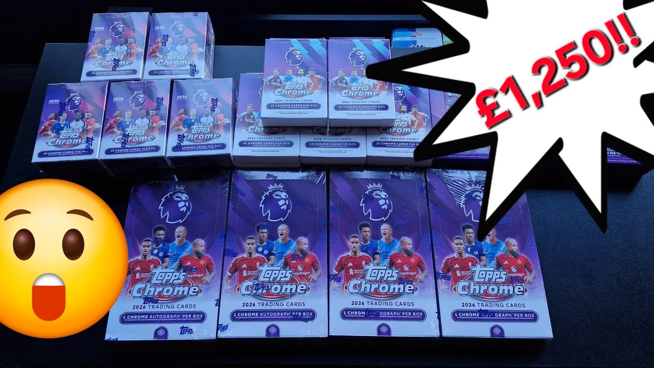 OPENING £1,250 WORTH OF THE *NEW* TOPPS PREMIER LEAGUE CHROME!!