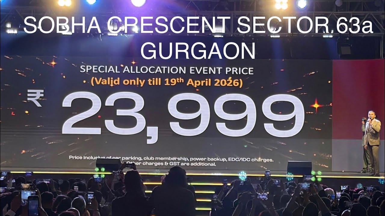 Pavitram Realty Prop Vlog is live from SOBHA REALTY CRESCENT SECTOR 63a GOLF COURSE LAUNCH EVENT