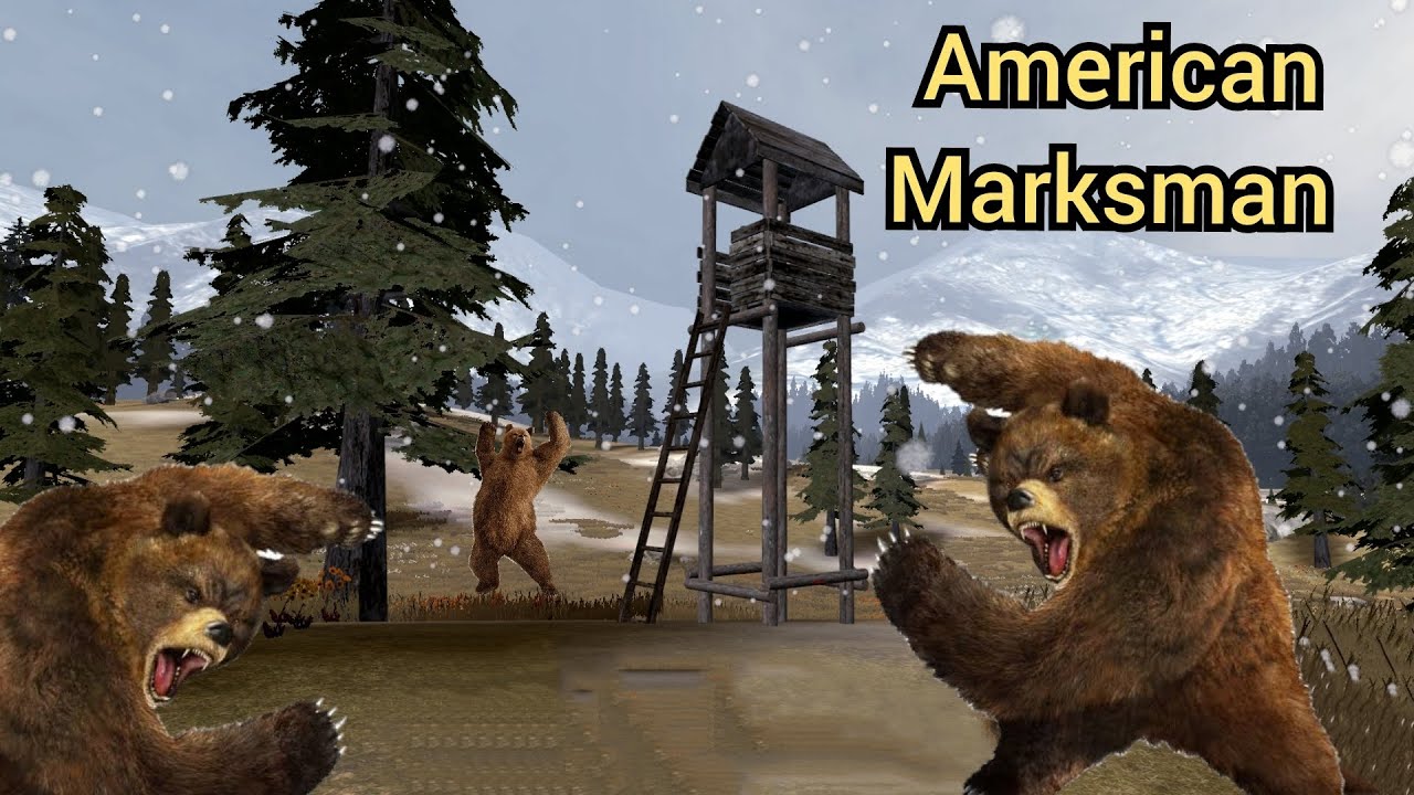 American marksman Gameplay como construir uma cabana de caça