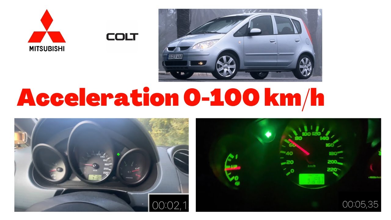 Mitsubishi Colt 1,5 D acceleration 0-100 km/ h