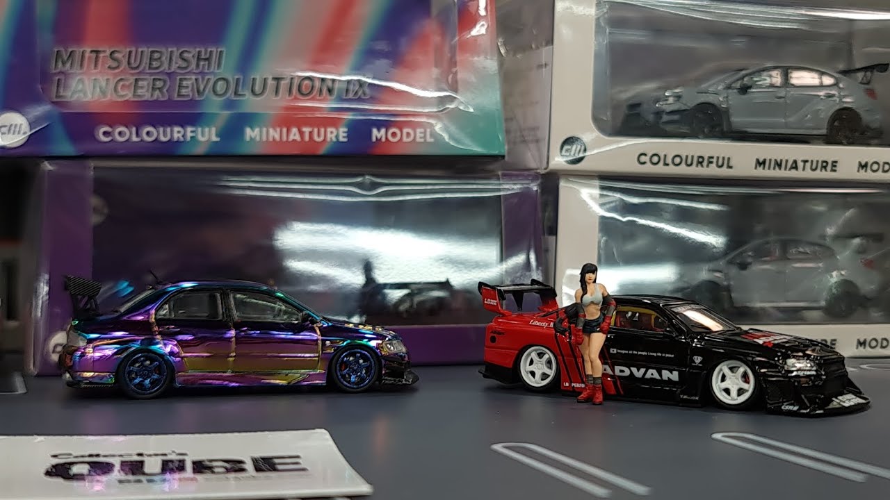 V2 CM Model Drop Ep4 Nissan LBWK ER34 Advan LBWK 488 Chameleon Evo IX ChromeColour Sti vs WRX