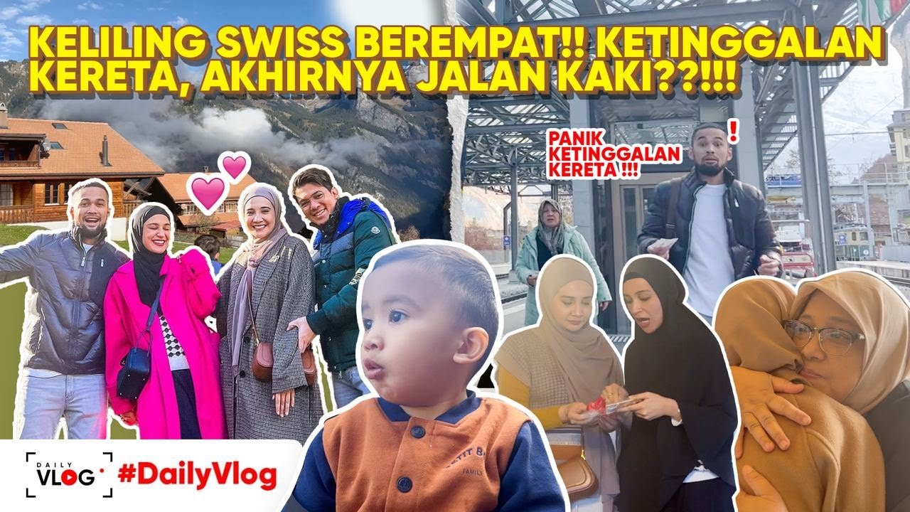 UKKASYA NGAMBEK !!! KIA SHIREEN IRWAN WISNU KETINGGALAN KERETA DI SWISS !!