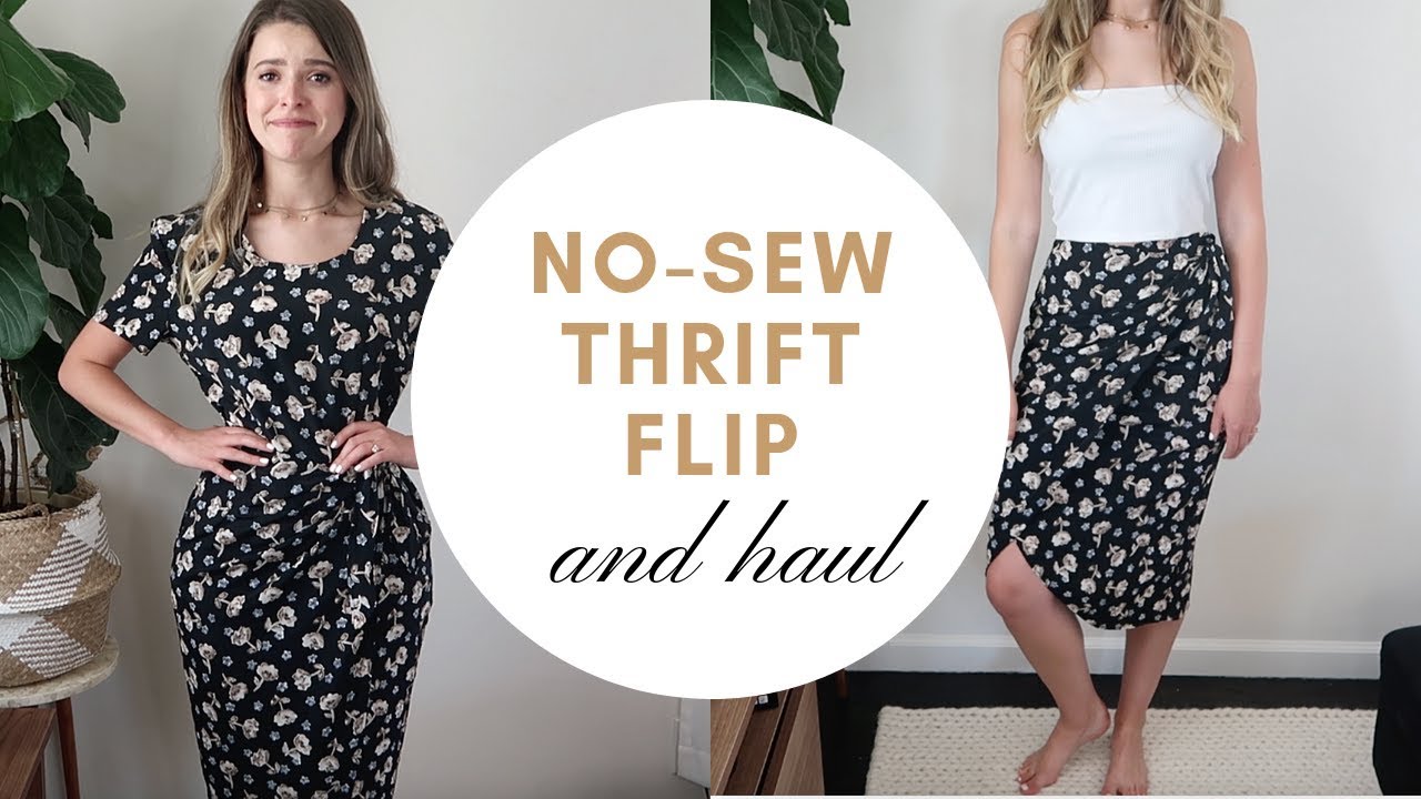 No Sew Thrift Flip | THRIFT HAUL | Sip & Thrift Ep 1