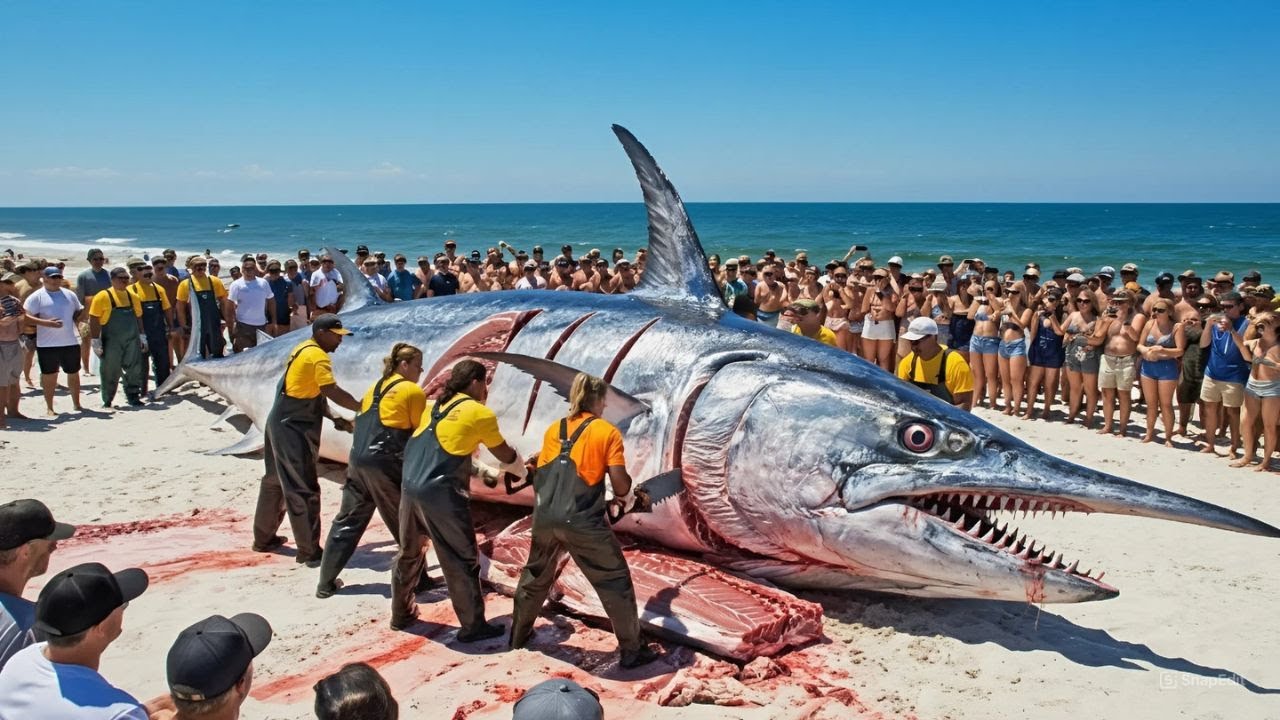 How Fishermen Catch 100 Giant Swordfish with Longlines – Deep Sea Fishing Documentary
