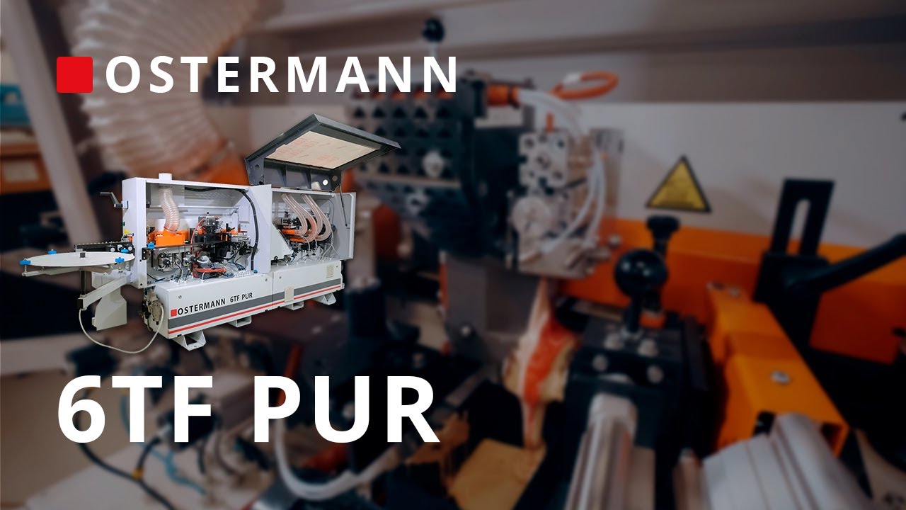 Автоматический кромкооблицовочный станок OSTERMANN 6TF PUR  - видео работы оборудования