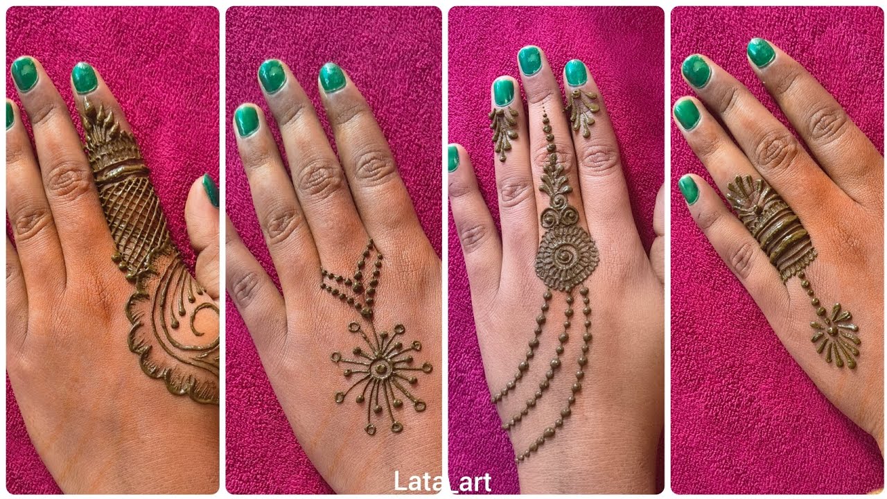 Beautiful back hand mehndi designs / mehndi designs easy and stylish / mehndi design #lataart 