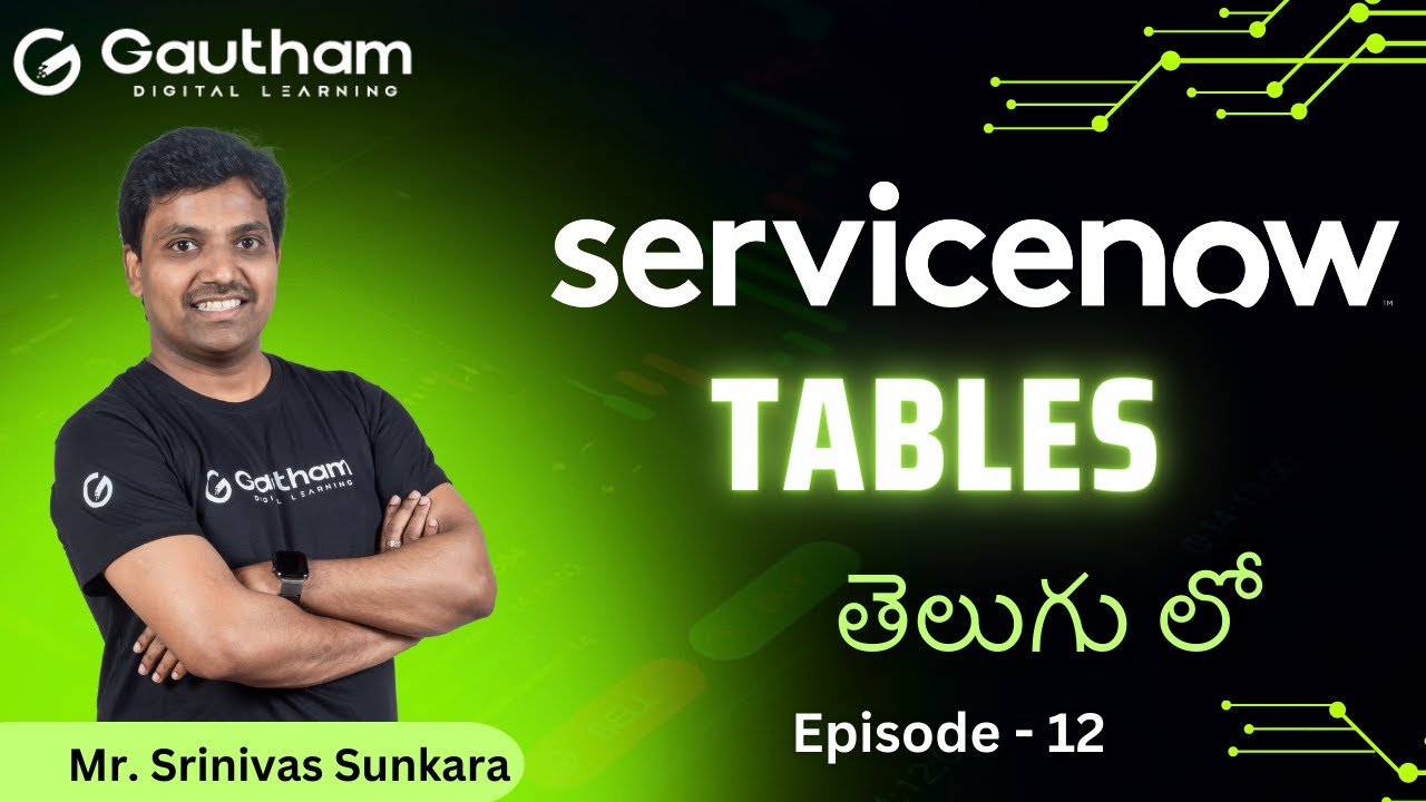 ServiceNow Telugu Series - Episode 12 | Tables in ServiceNow | ServiceNow Telugu Videos