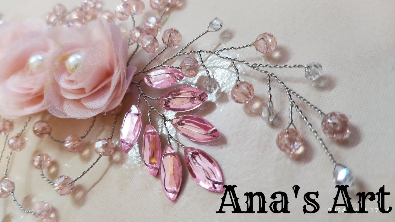 HOW TO MAKE CRYSTAL HAIR ACCESSORIES AT HOME | HAIR BROOCH |  HAIRPIN | DIY