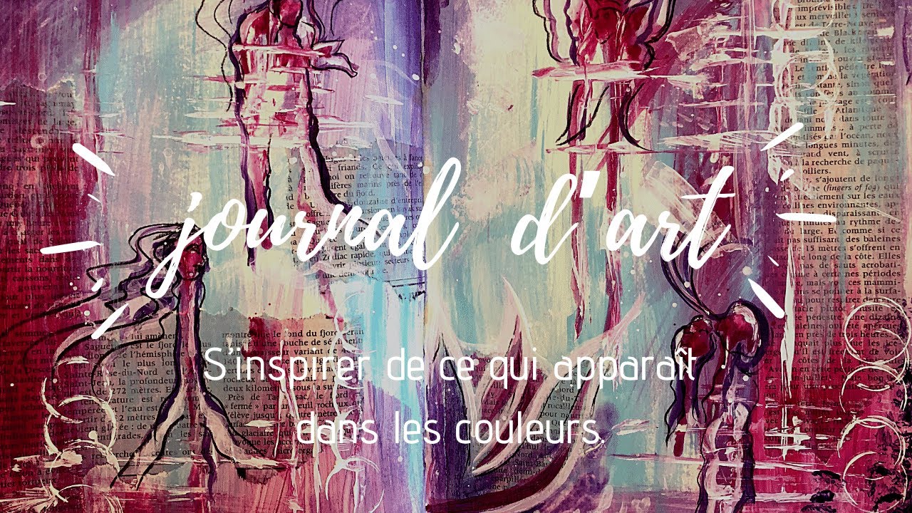 Journal d’art  #1 / Collage avec de vielles pages de livre ou de vieux journaux.