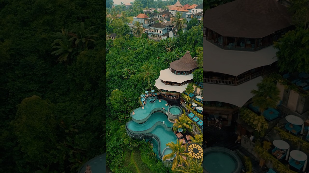 Stunning Aerial Views of Bali&rsquo;s Luxury Jungle Oasis. #CretyaUbud #balivibes #BaliDayClub #BaliCafe