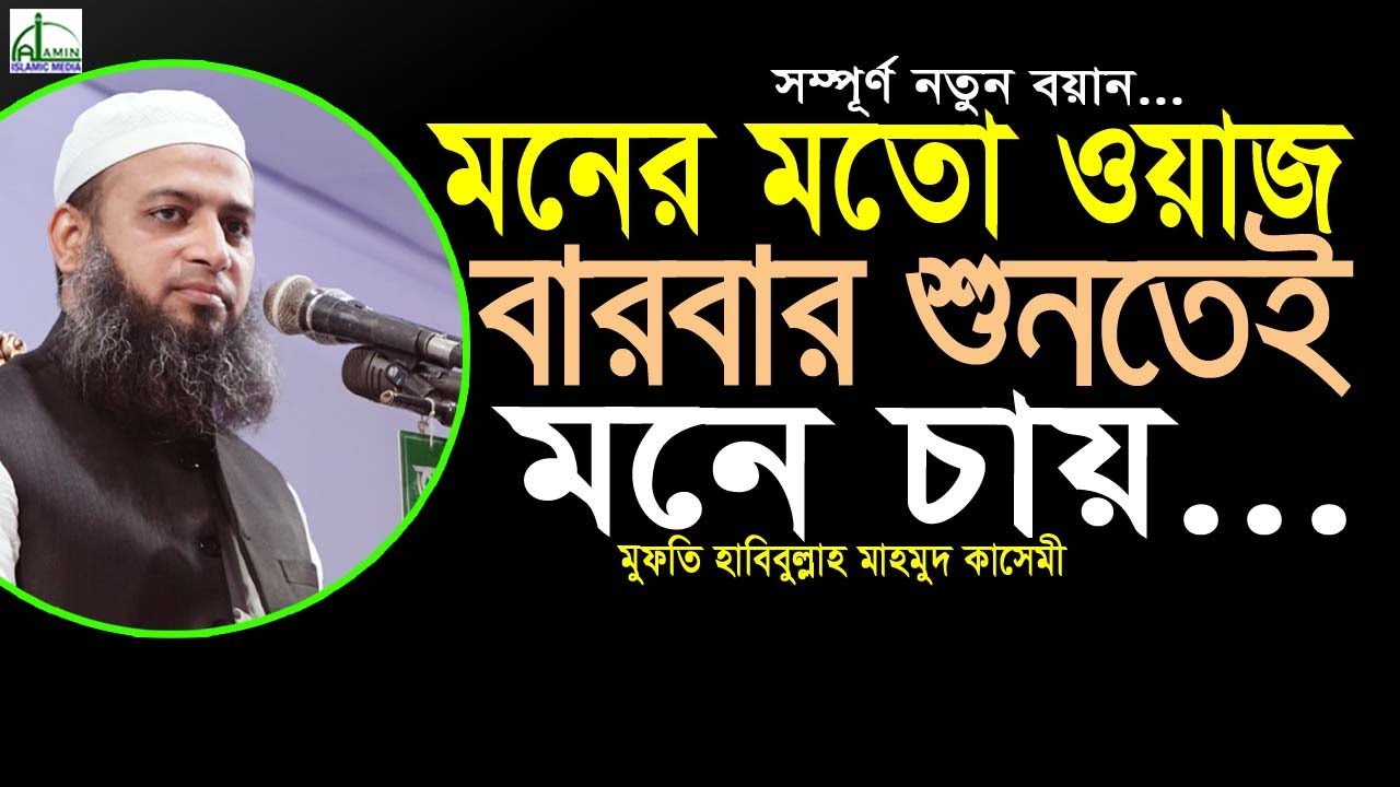 মনের মতো ওয়াজ বারবার শুনতেই মনে চায়...মুফতি হাবিবুল্লাহ মাহমুদ কাসেমী Mufti Habibullah Mahmud Kasemi