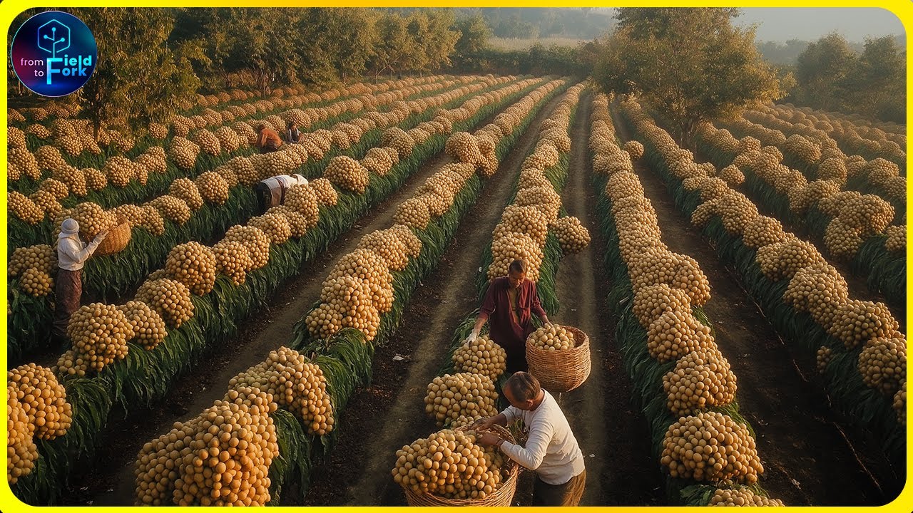 How Farmers Harvest Thousands of Tons of Longan: Agriculture Technology | Farming Documentary