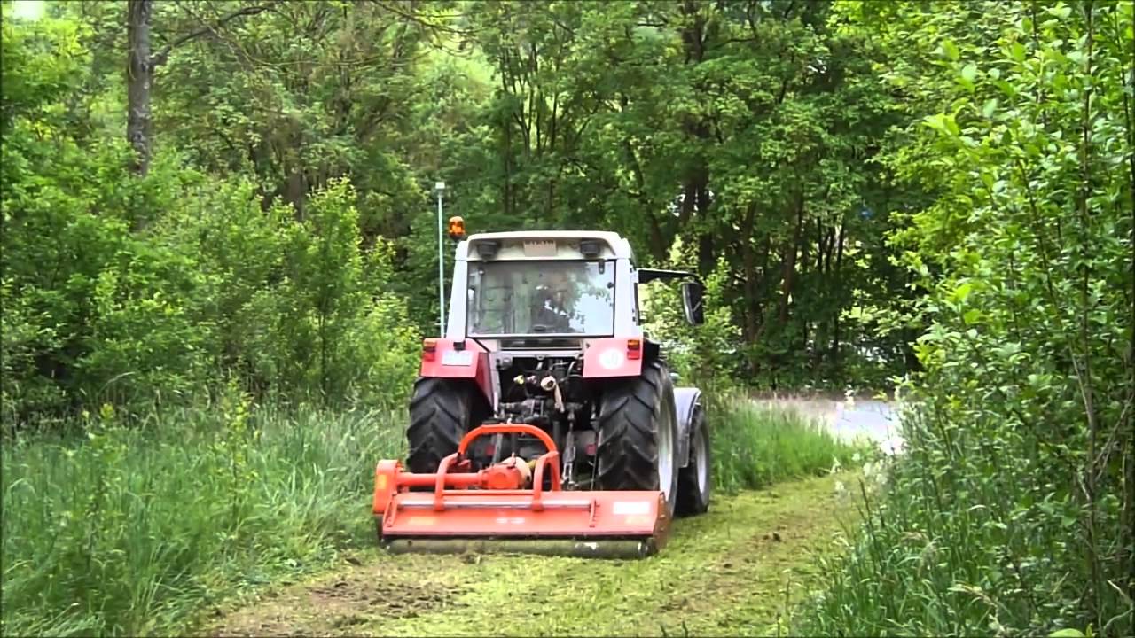 Mulchen mit Steyr 964 Turbo und Maschio