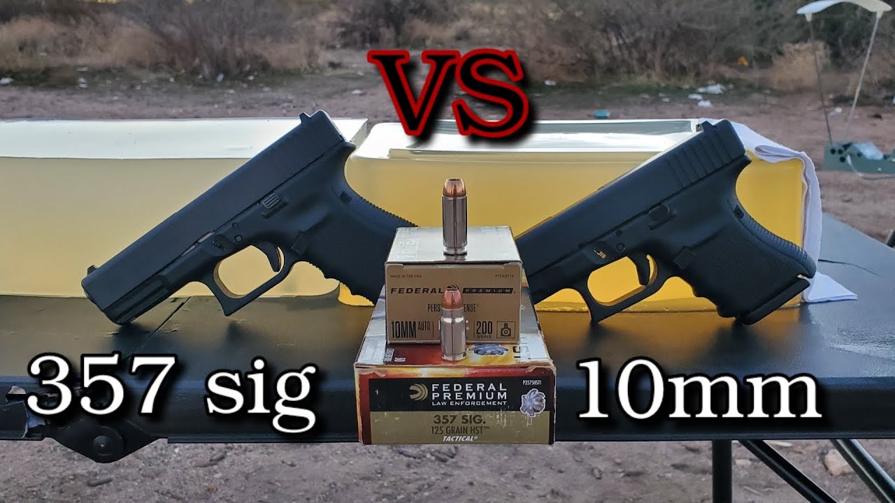 357 sig VS 10mm Federal HST Ballistics Gel Test