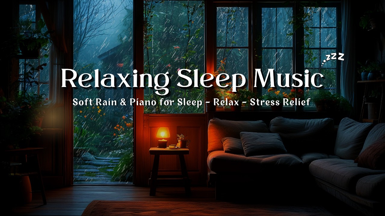 🌙 Piano Sleep Music Rain 🌧️ Deep Sleep Sounds for Anxiety Relief & Relaxation Tonight