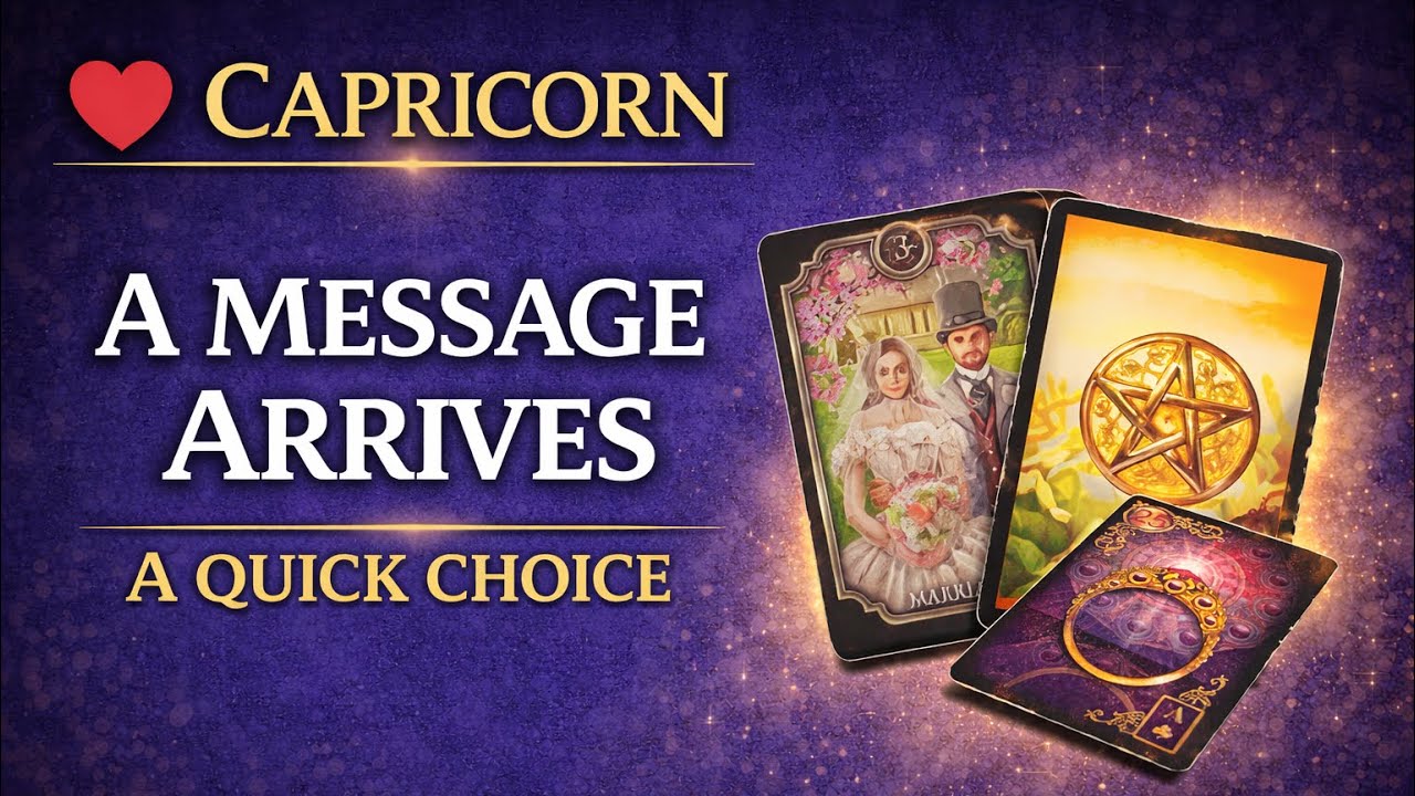 ❤️CAPRICORN-A Sudden Message Changes Everything|Tarot Love Reading