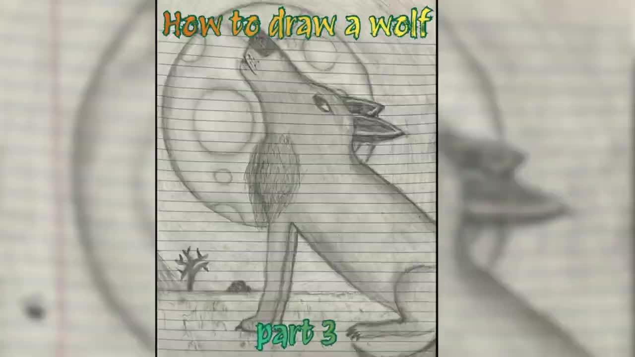 drawing a wolf part 3