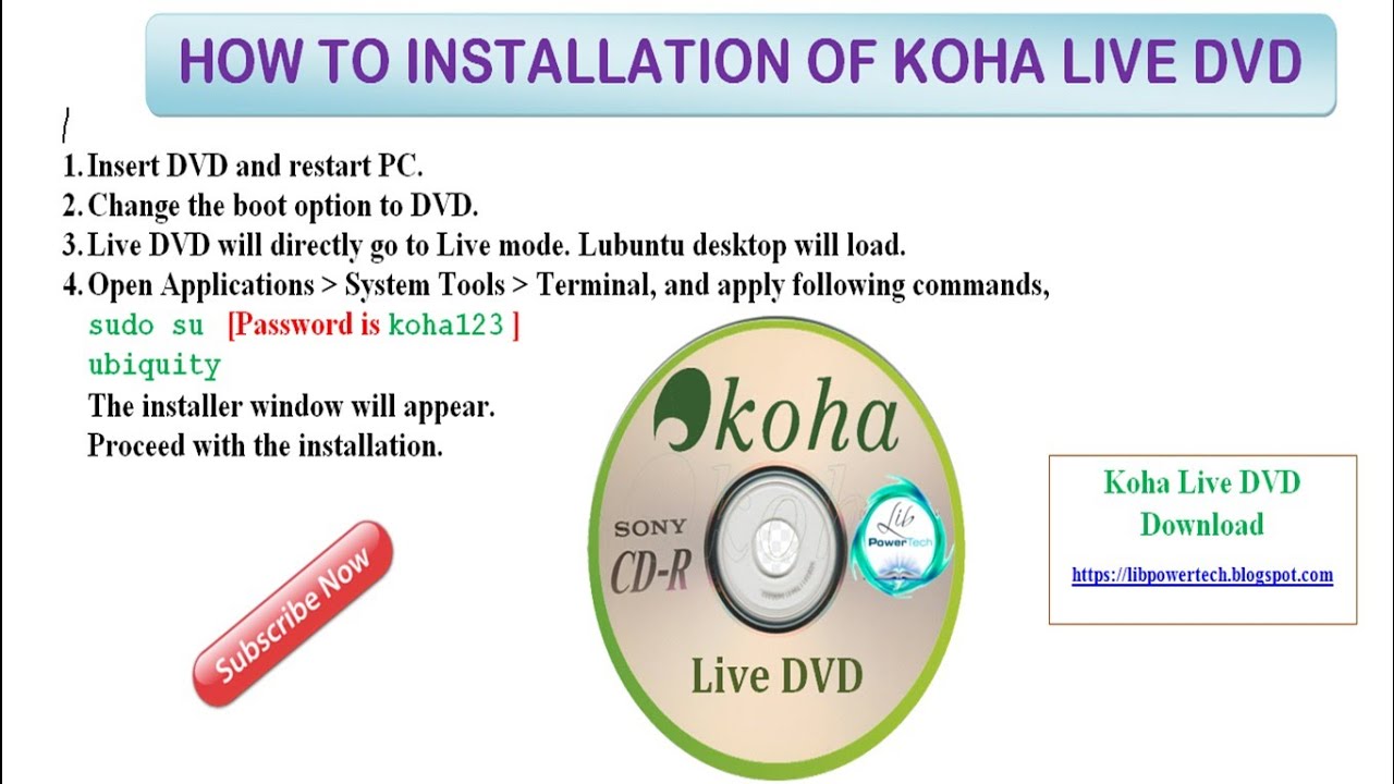 How to Installation of Koha Live DVD | Lib Power Tech | Tamil (தமிழ்)