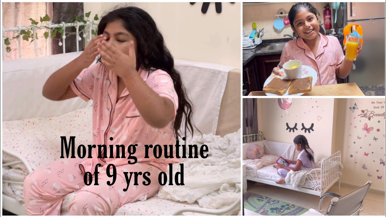 Morning routine of Aleena/Educating my child with filo