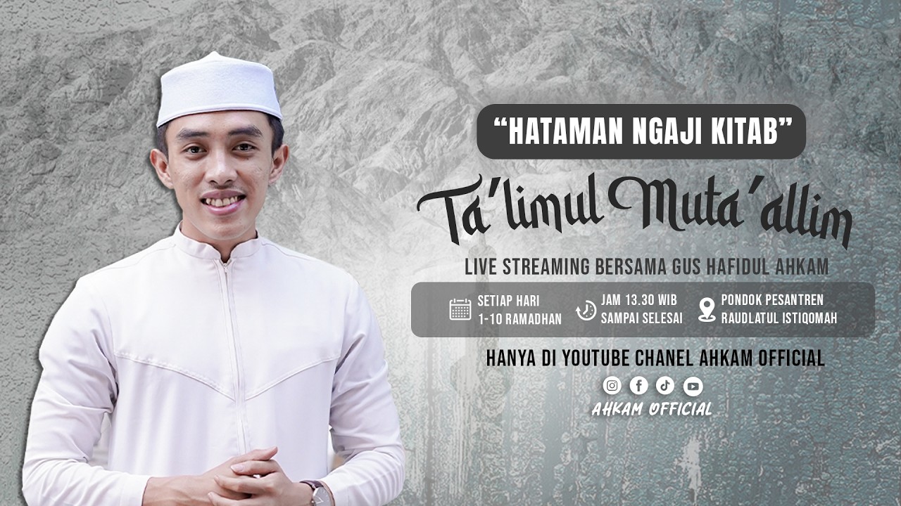 Live Hari Ke Empat Ngaji Kitab Ta'limul Muta'allim Pondok pesantren Raudlatul Istiqomah