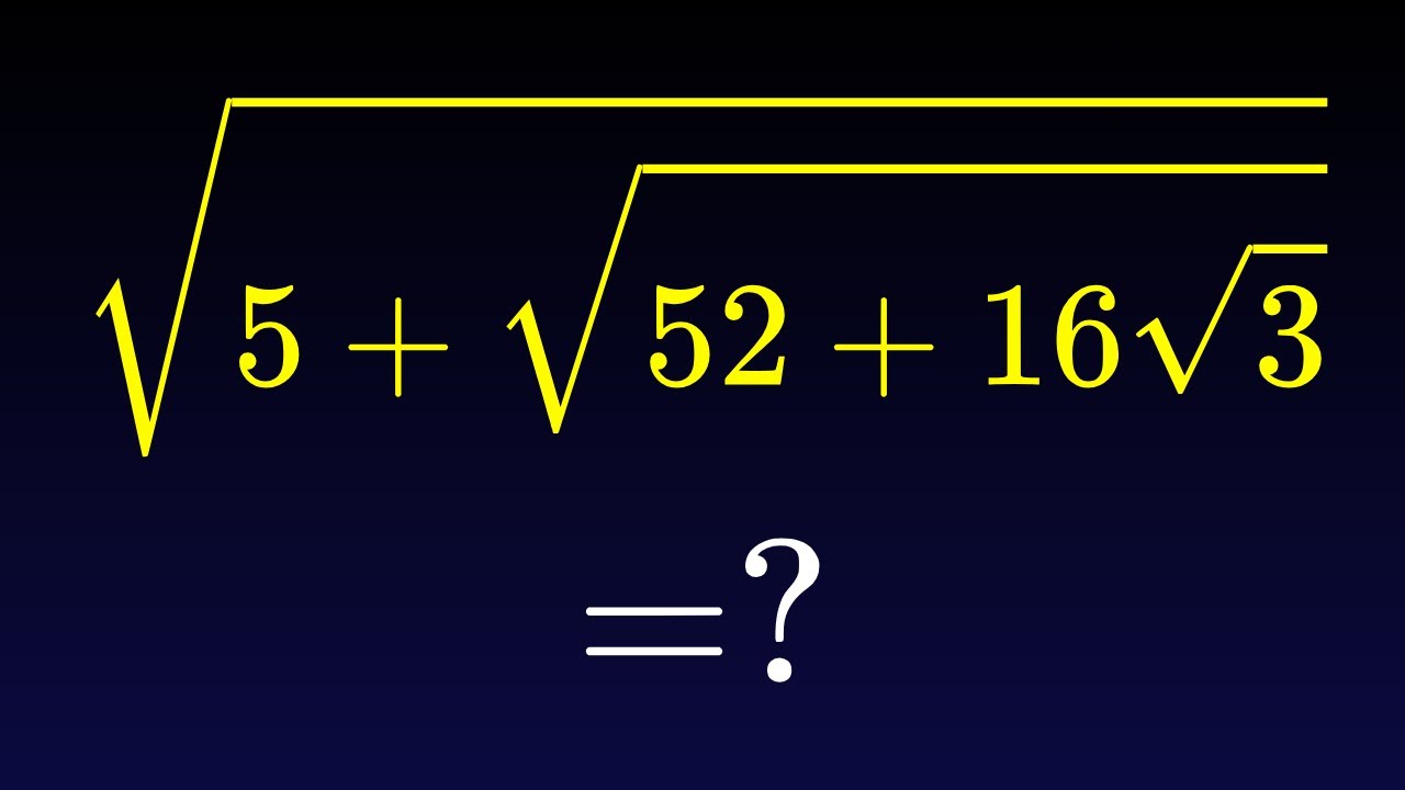 China | A Nice Square Root Algebra Problem | Math Olympiad
