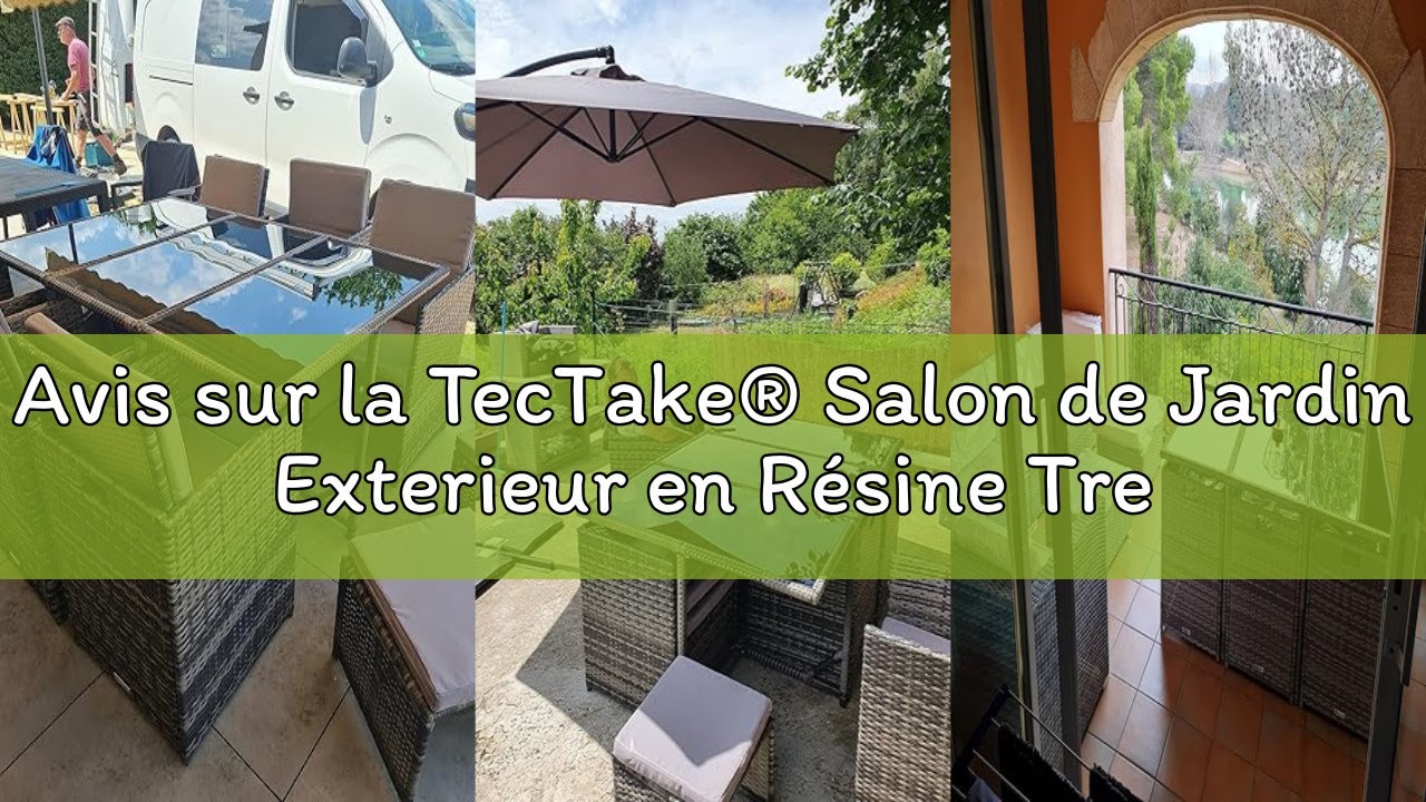 Avis sur la TecTake® Salon de Jardin Exterieur en Résine Tressée Poly Rotin Salon de Jardin Table 10