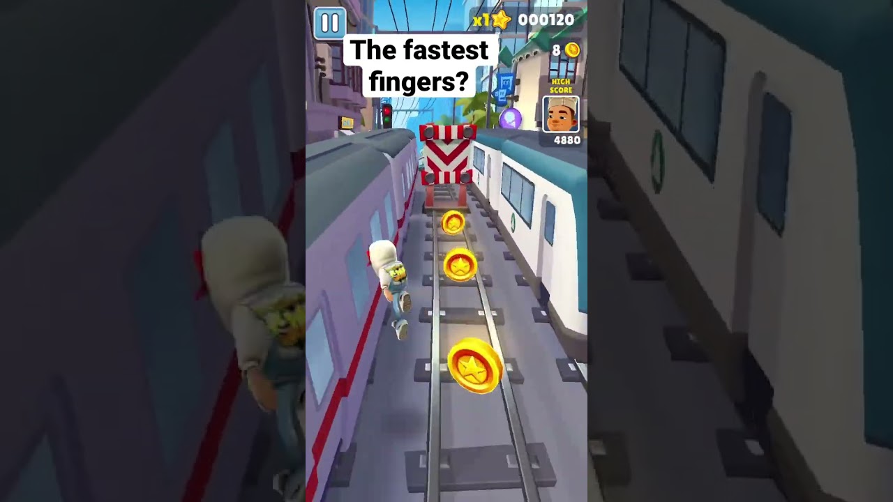 The fastest movement in subway surfers #subwaysurfers #tricks