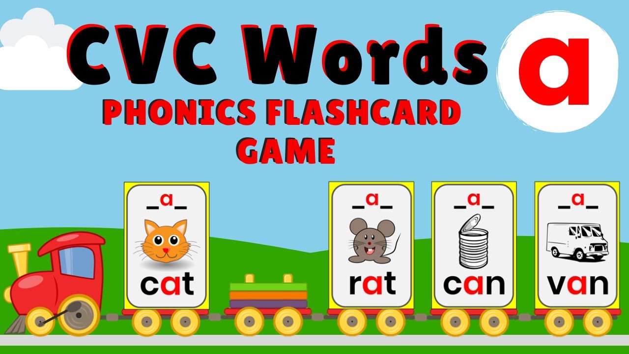 CVC Words Letter A | Phonics Flashcard Game | The Phonics Train