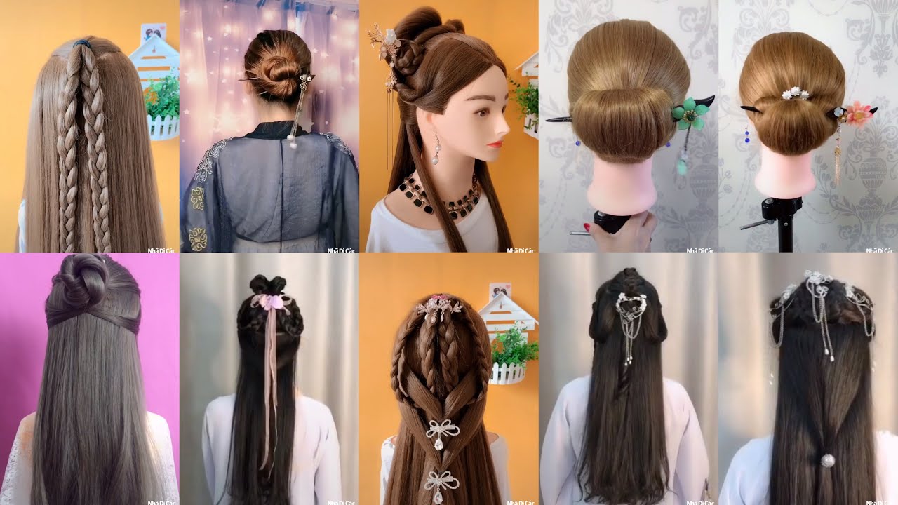 Làm tóc, búi tóc cổ trang Trung Quốc 🇨🇳| Hairdressers in Chinese costumes- Nhã Di Các