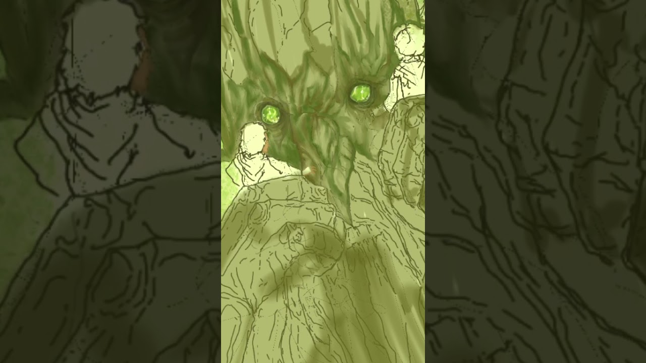 Treebeard, Merry and Pippin 