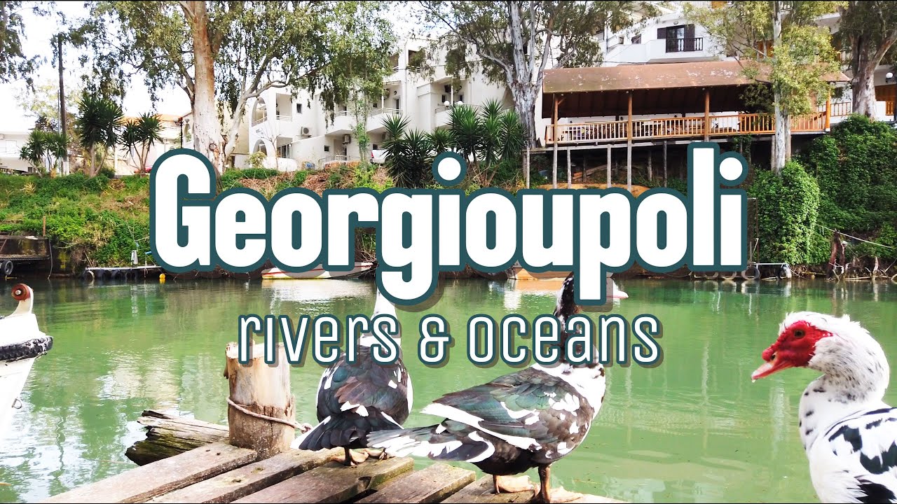 Georgioupoli. Walking tour. Chania, Crete, Greece. | 漫步在Georgioupoli，有着很多小河流入大海的小镇。