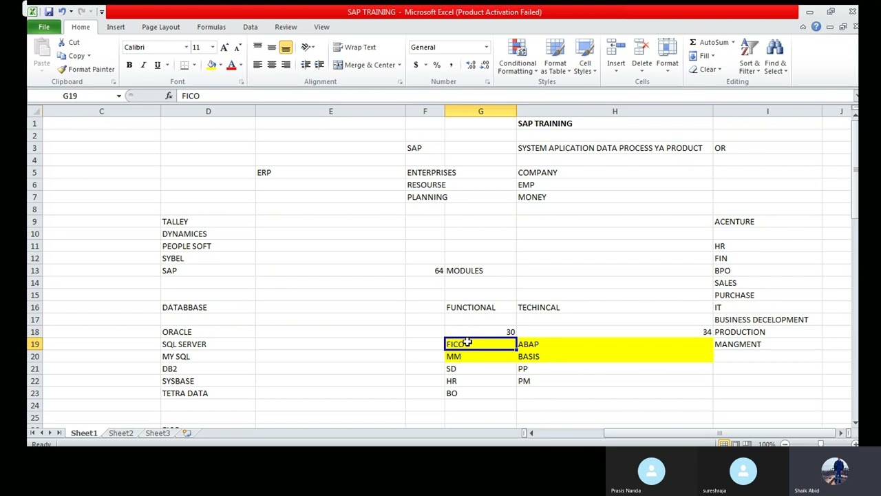 SAP FICO - ECC 6.0 Class1