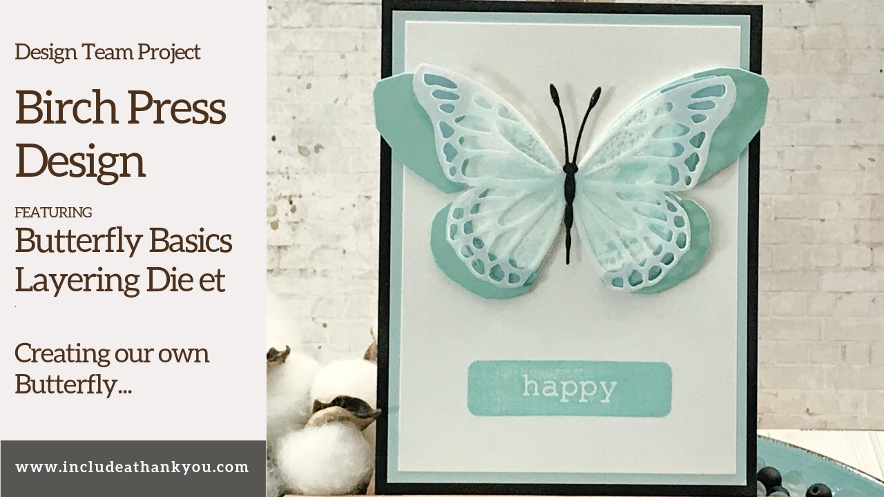 Birch Press Design | Butterfly Basics Die Set | Create your Own Butterfly Many Ways with Die Cuts!