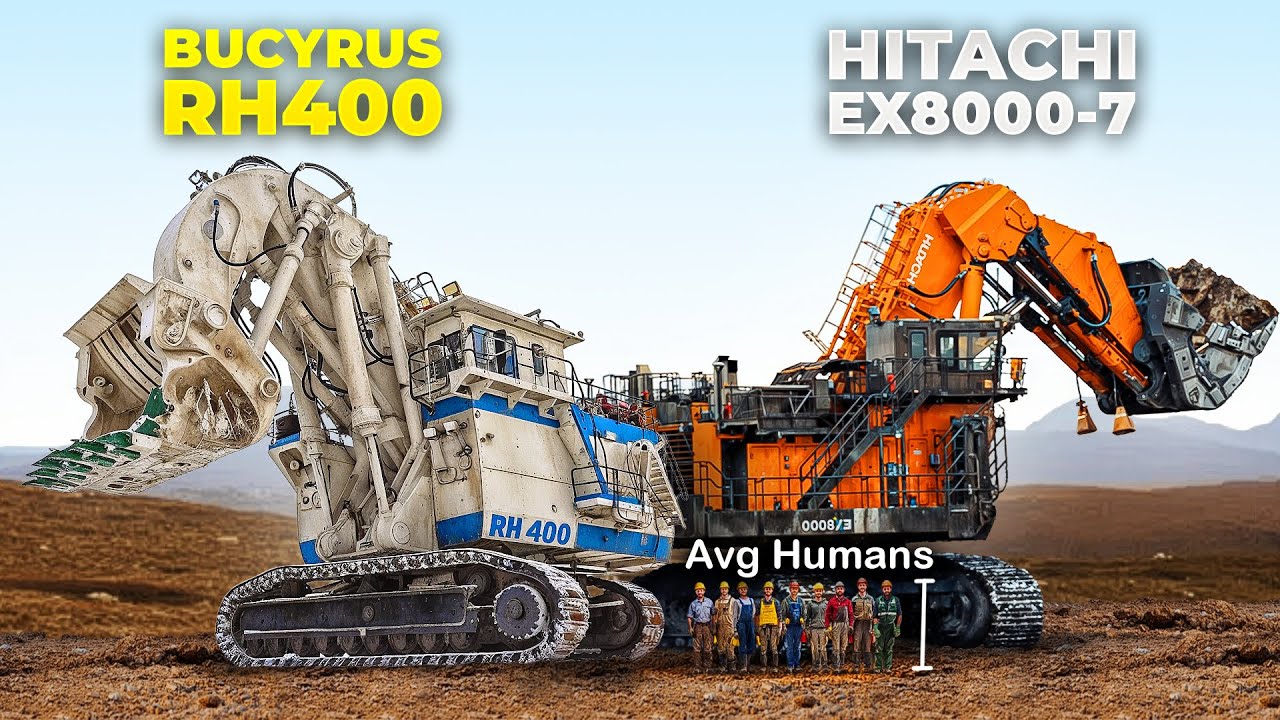 Excavator Battle: Hitachi EX8000-7 vs Bucyrus RH400 (AKA CAT 6090)