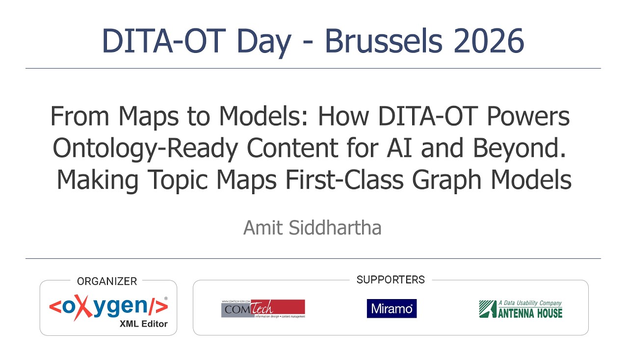 From Maps to Models: How DITA-OT Powers Ontology-Ready Content for AI and Beyond