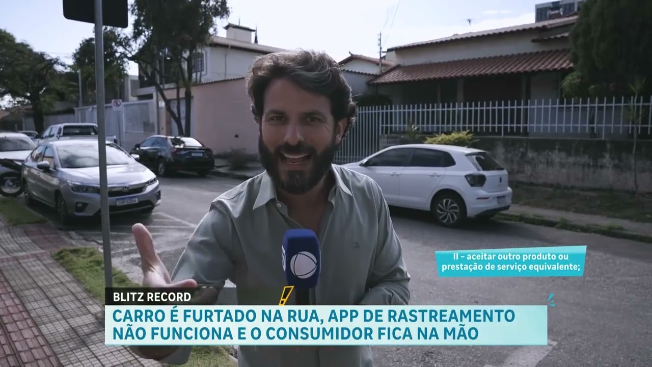 Blitz RECORD: falha em app de rastreamento deixa cliente sem assistência após furto de veículo