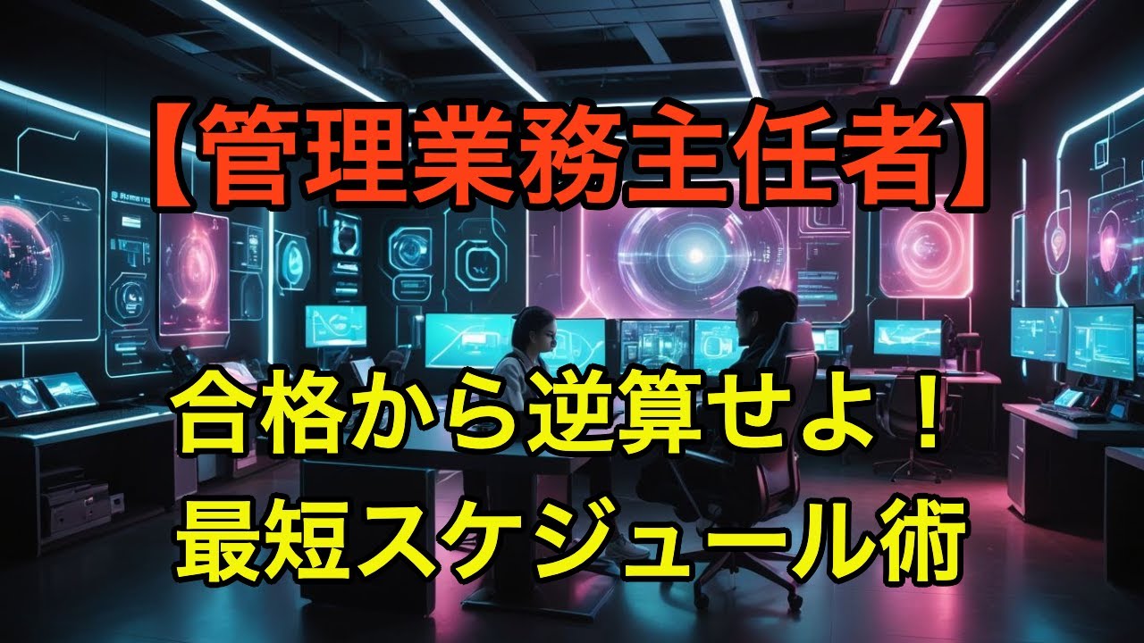 逆算勉強法で一発合格！管理業務主任者の最強スケジュール