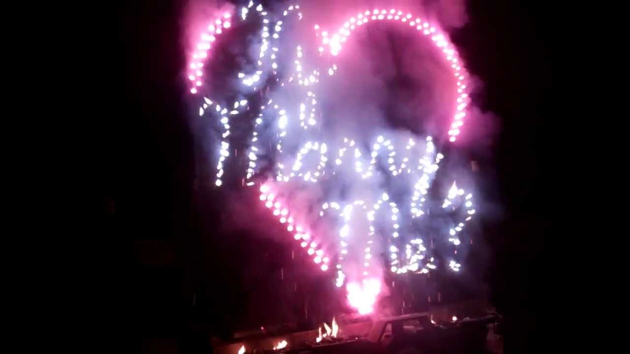 Fireworks Wedding Engagement Proposal