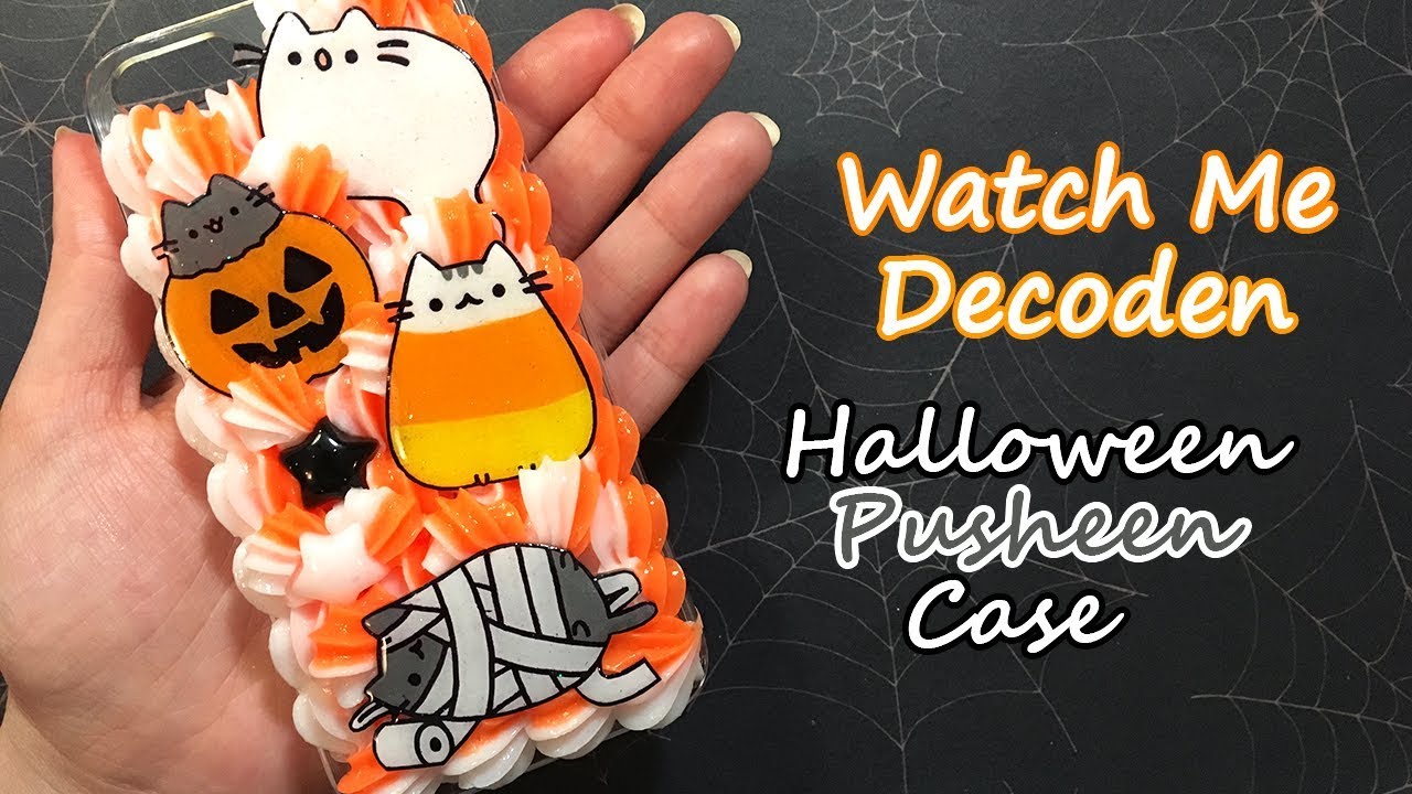 Halloween Pusheen DIY Phone Case | Watch Me Decoden 04