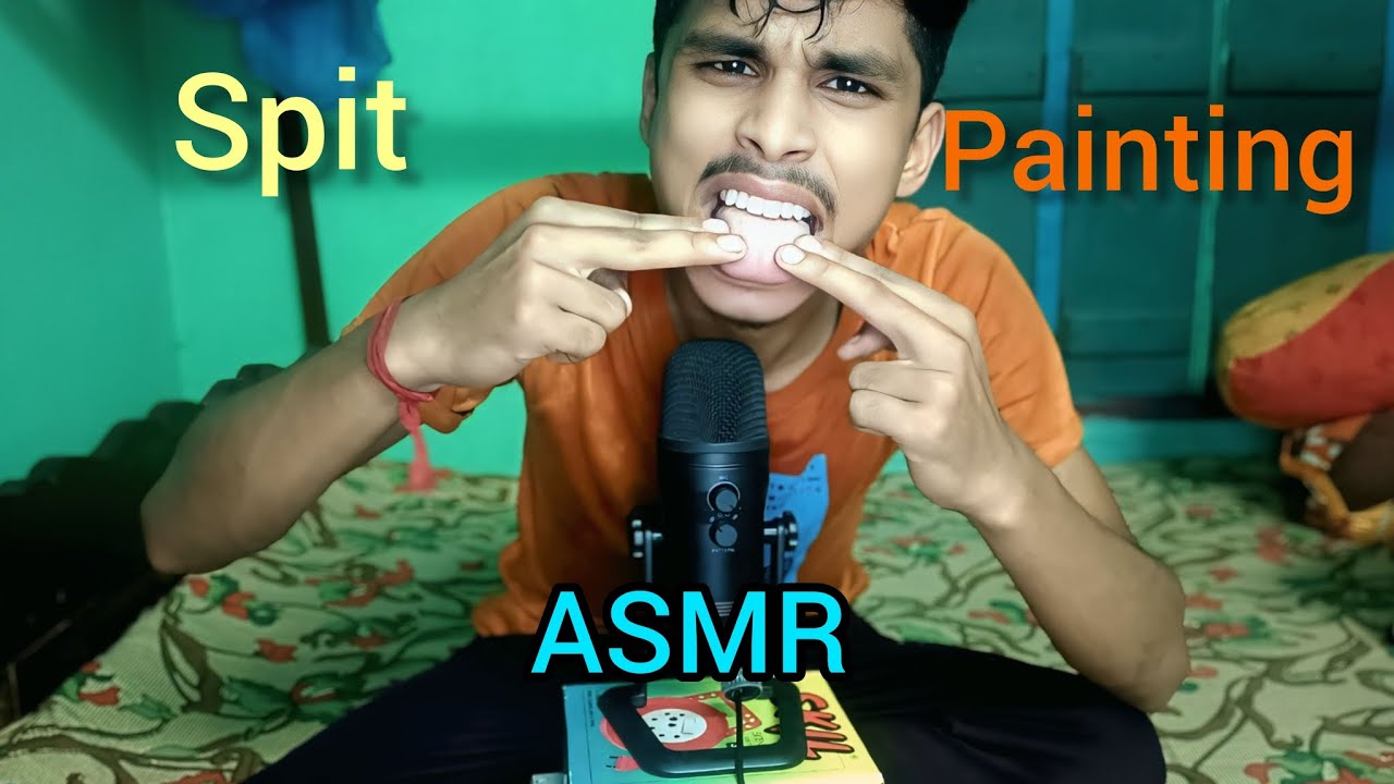 asmr spit painting.💦😝