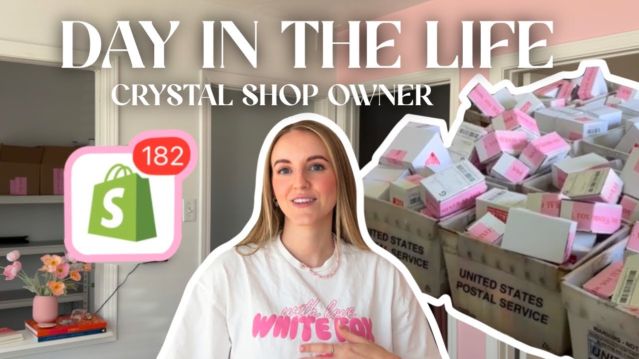 Work Vlog at my Online Crystal shop - Small business owner diaries 💌