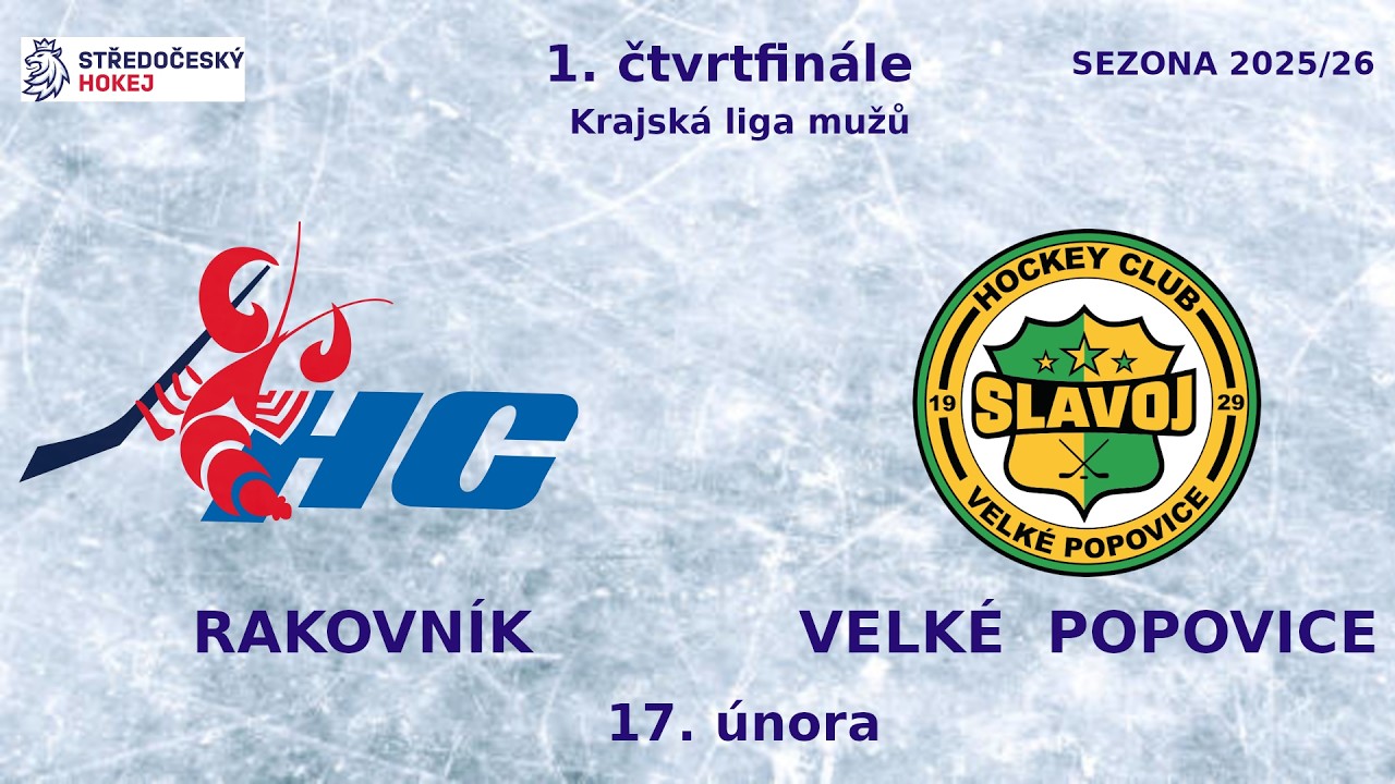 HC Rakovník vs. SLAVOJ Velké Popovice - 1. čtvrtfinále play off - KLM  17.2.2026