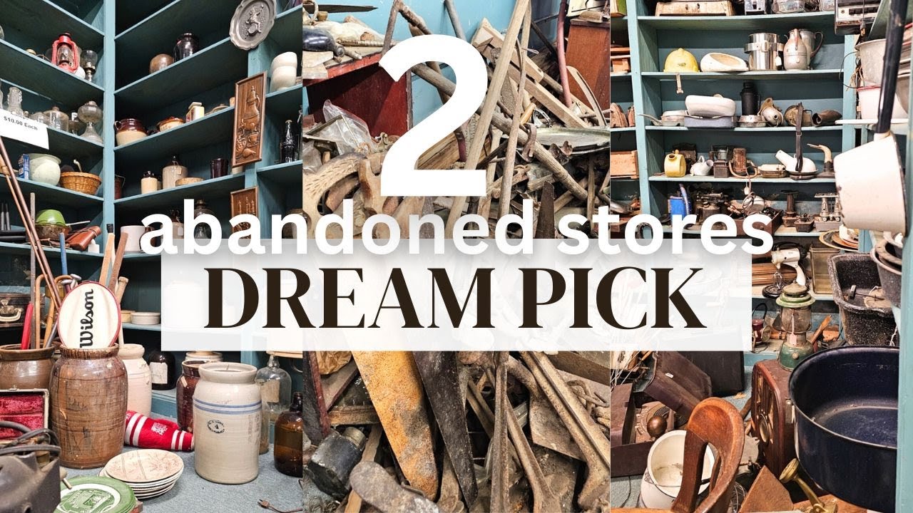 2 forgotten abandoned Antique Junk Stores - Crazy finds - Resalers Dream pick #whatnotpartner