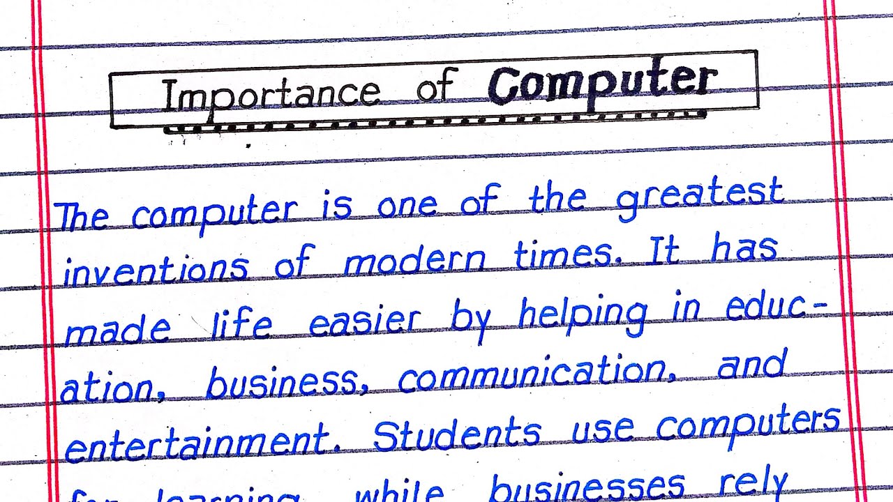 Write an Essay on Importance of Computer in English | Importance of Computer Essay