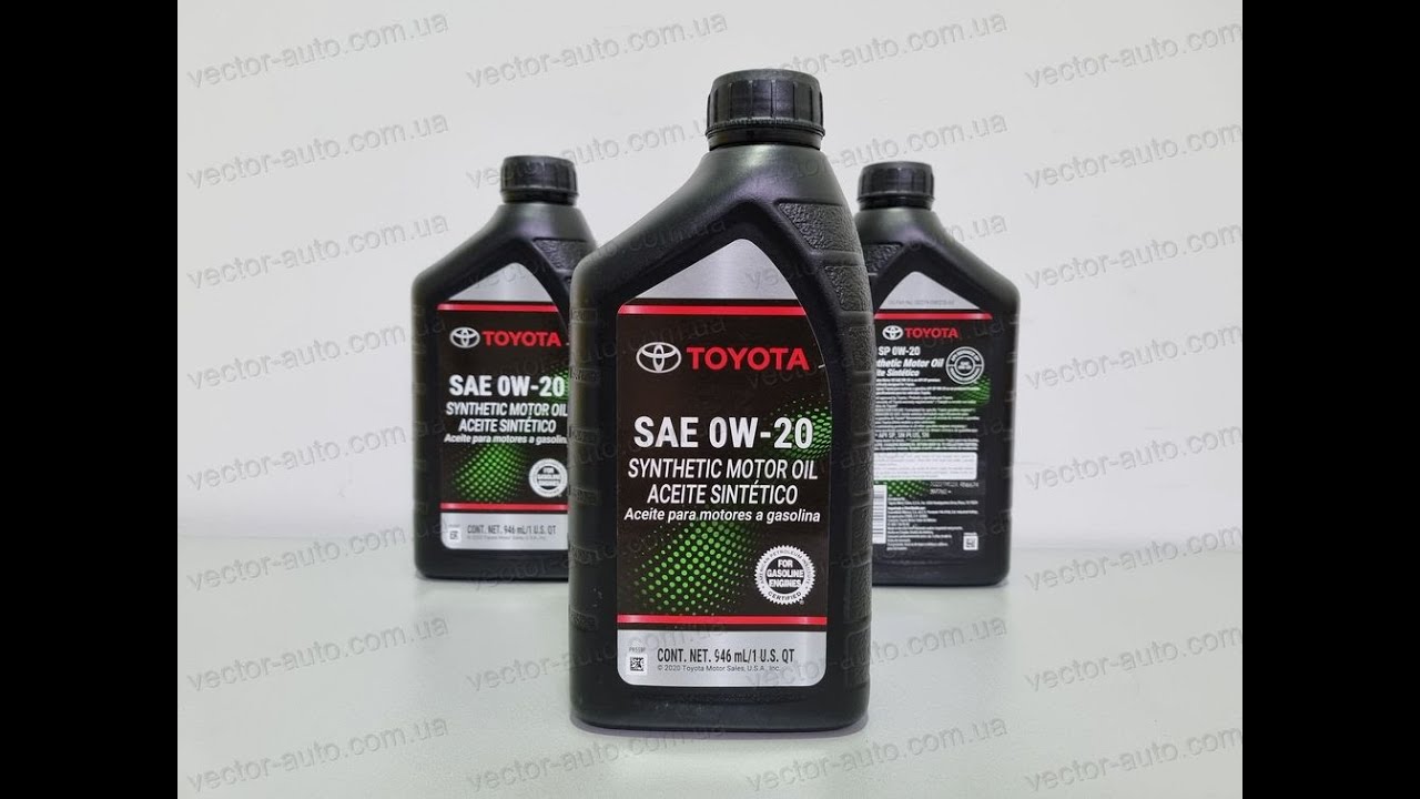 Олива моторна Toyota Synthetic Motor Oil SAE 0W-20 API SP (00279-0WQTE / 002790WQTE) 0,946 L / 1qt