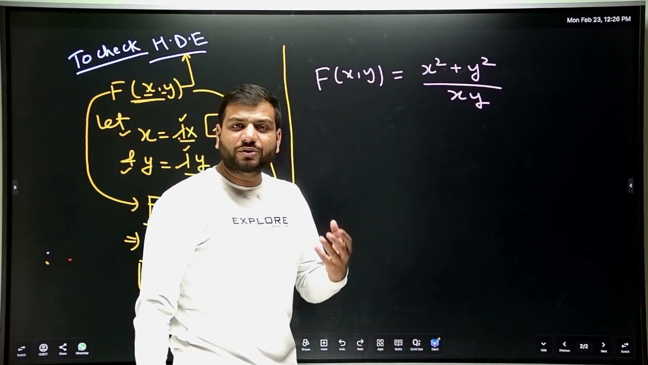 Introduction of homogeneous differential equation.