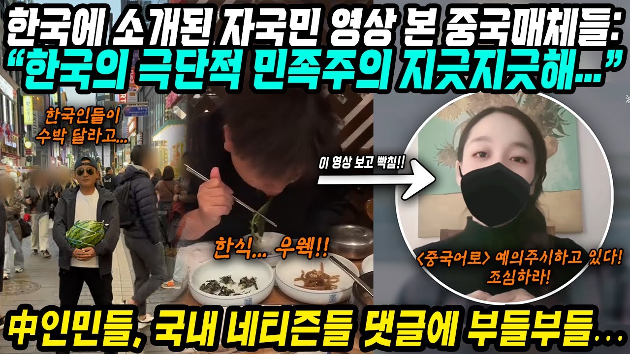 중국반응│한국에 소개된 중국 영상을 본 중국언론과 유튜버들│중국에서 퍼간 중국어로 영상을 중국반응│한국인 댓글에 부들부들, 한국의 민족주의 지긋지긋해│중국어로[路]