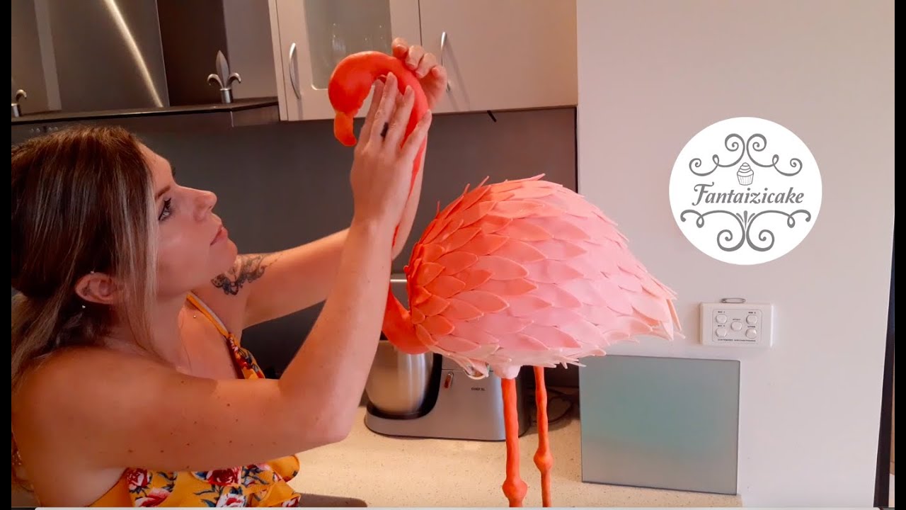 3D FLAMINGO CAKE by FANTAIZICAKE - TUTORIAL