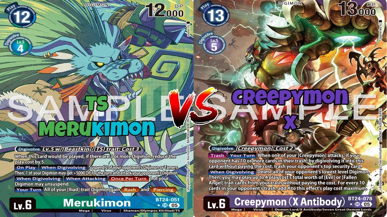 TS Merukimon vs Creepymon x antibody | Digimon TCG BT24 Time Stranger Testing